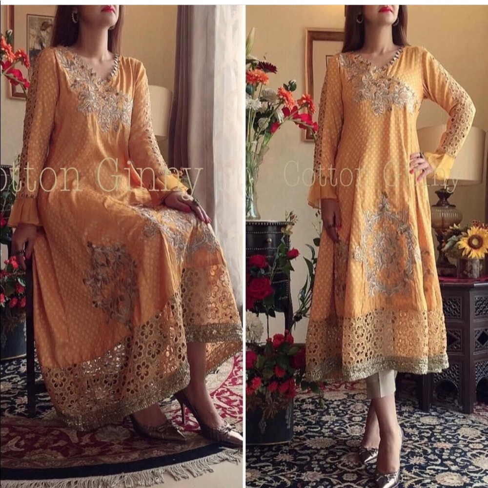3pcs gown with pants!